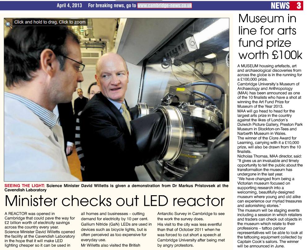 Cambridge Projects in the News