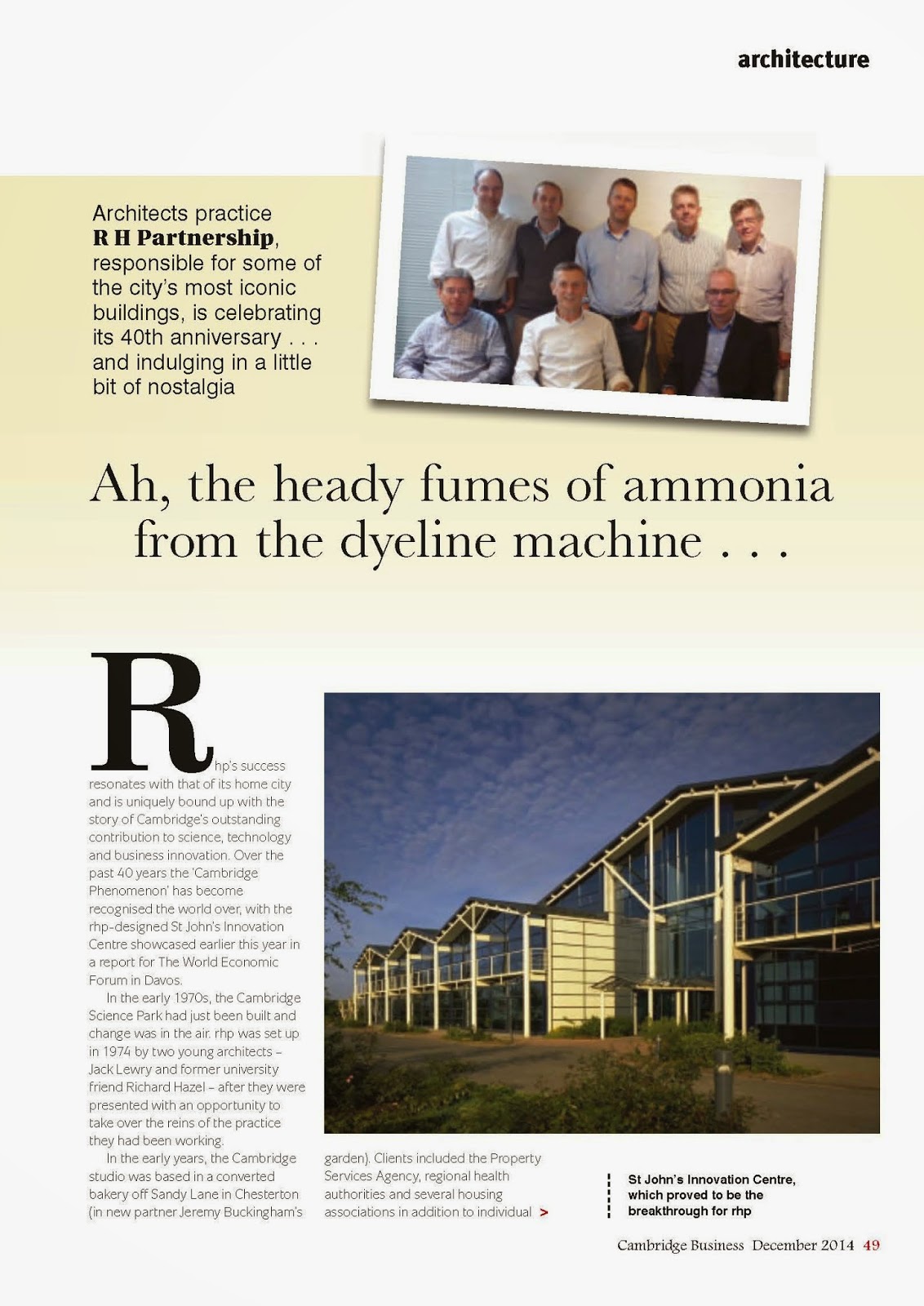 Cambridge Business Magazine Celebrates 40 Years of rhp