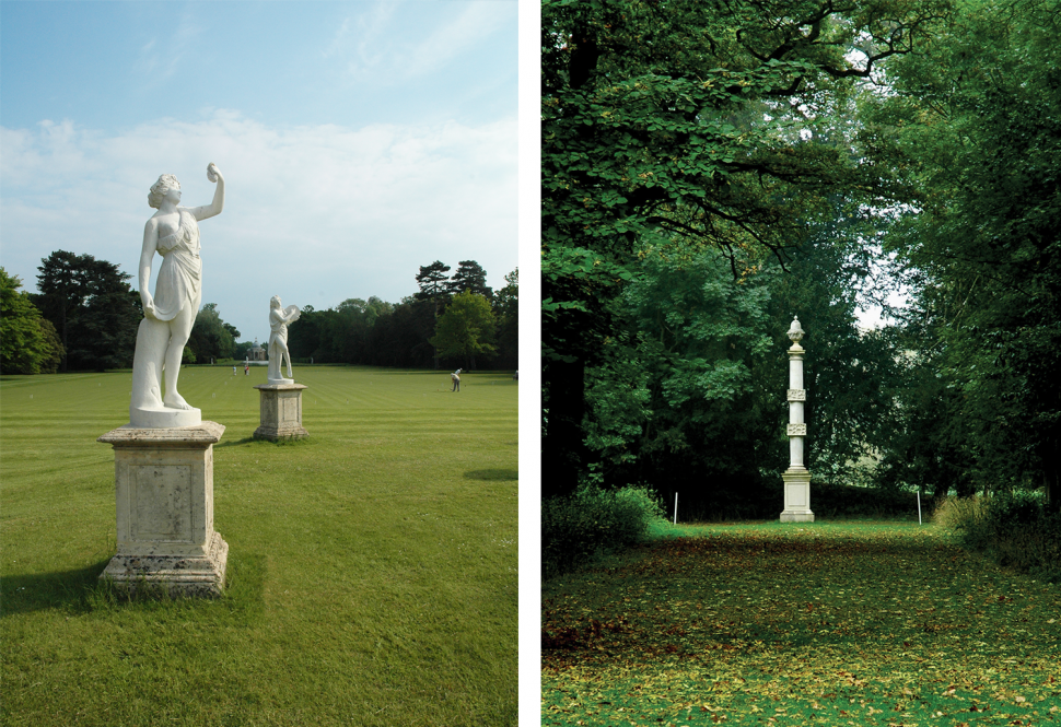 Great garden statuary cleaned and conserved 2008. Capability Brown column conserved and re-erected 2004. 